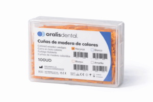 cuñas de madera naranjas