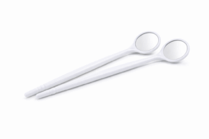 espejos desechables blancos