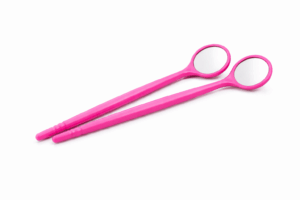 espejos deshechables rosas