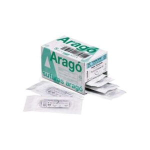 sutura de seda trancada preta c 16 12 unidades