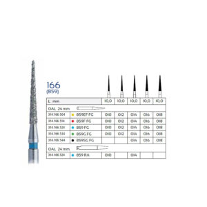 859g fg diamond drill on the turbine iqdent premium green cone 5pcs